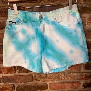 DKNY Custom Tie Dye Denim Jean Shorts Size 10